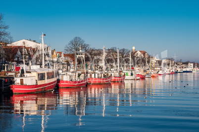 Fischerboote am Alten Strom in Warnemünde