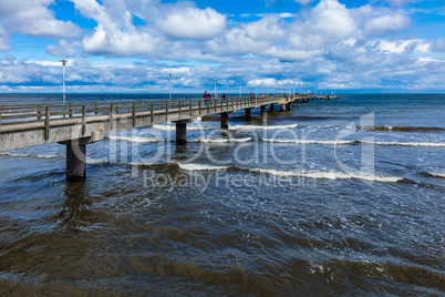 Die Seebrücke in Ahlbeck auf der Insel Usedom