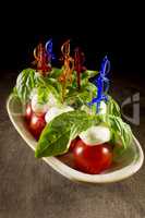 Canape Caprese for buffet