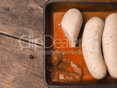 Bavarina food, White sausages with sweet mustard