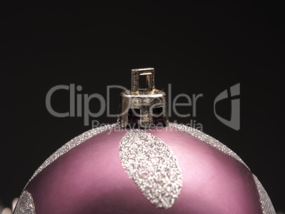 Christmas bauble on a dark background