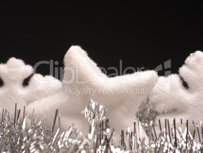 Christmas decoration with snowflakes and star shape