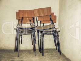 Vintage looking Piled chairs