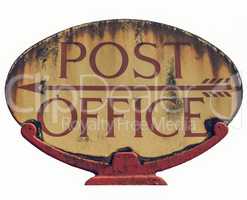 Vintage looking Post office sign