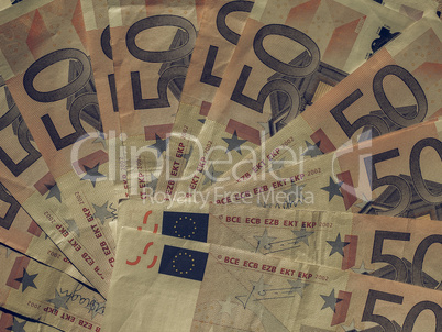 Vintage Fifty Euro notes