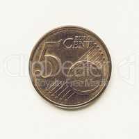 Vintage 5 cent coin