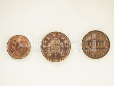 Vintage One cent coins