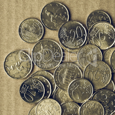 Vintage Euro coins