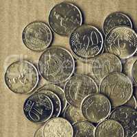 Vintage Euro coins