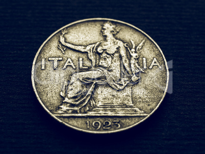 Vintage Italian coin