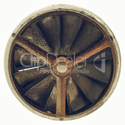 Vintage looking Rusty old fan isolated