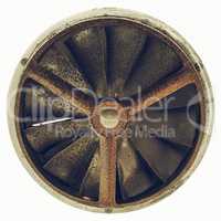 Vintage looking Rusty old fan isolated