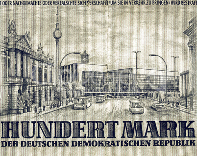 Vintage DDR banknote
