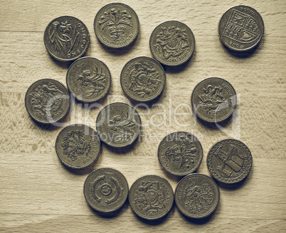 Vintage Pound coins