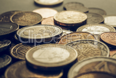 Vintage Euro coins