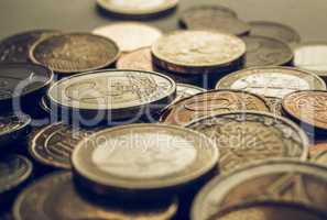 Vintage Euro coins