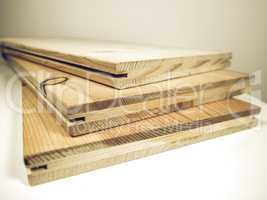 Vintage looking Wood planks on table
