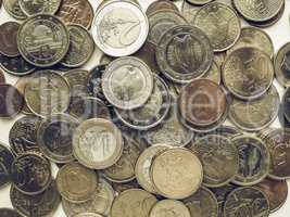 Vintage Euro coins