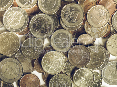 Vintage Euro coins