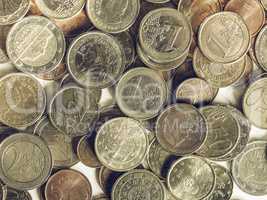 Vintage Euro coins