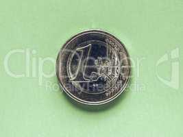 Vintage One Euro coin money