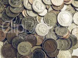 Vintage Euro and Pounds coins