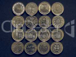 Vintage Euro coins of many countries