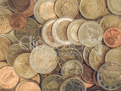 Vintage Euro coins