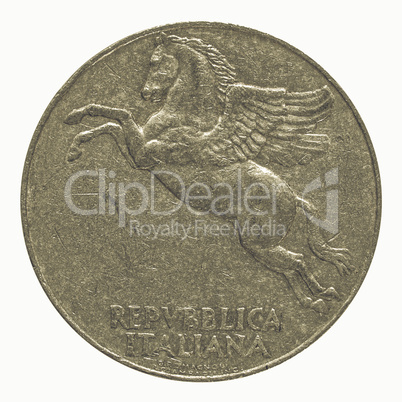 Vintage Italian coin