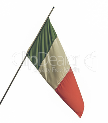 Vintage looking Italian flag