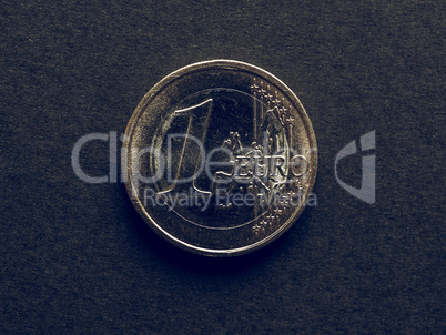Vintage One Euro coin