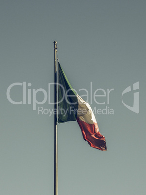 Vintage looking Italian flag