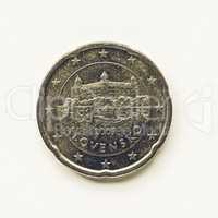Vintage Slovak 20 cent coin