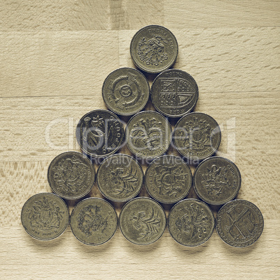 Vintage Pound coins