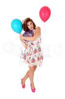 Happy woman with balloon's.