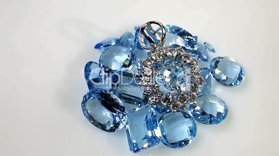 blue sapphires closeup
