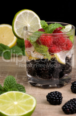 Lemonade with berries