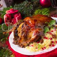 Christmas duck with millet