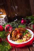 Christmas duck with millet