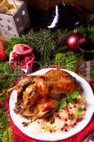 Christmas duck with millet