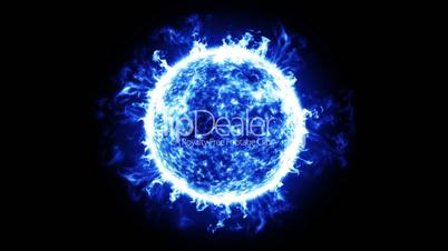 Blue Star Energy. HD 1080. Looped animation.