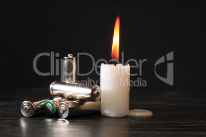 Battery And Candle