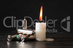 Battery And Candle
