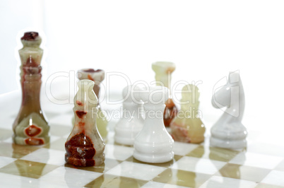 Chess Game On White