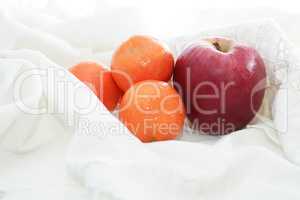 Fruits On White Cloth