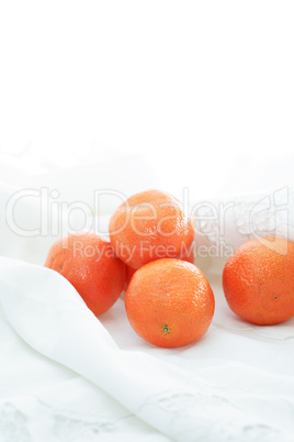 Fruits On White Cloth