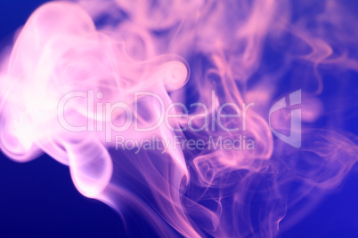 Pink Smoke On Blue