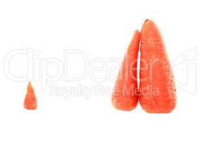 Three Raw Carrots