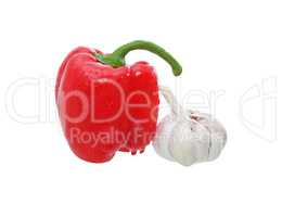 Red Bell Pepper And Garlic