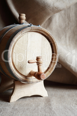 Oak Barrel On Canvas